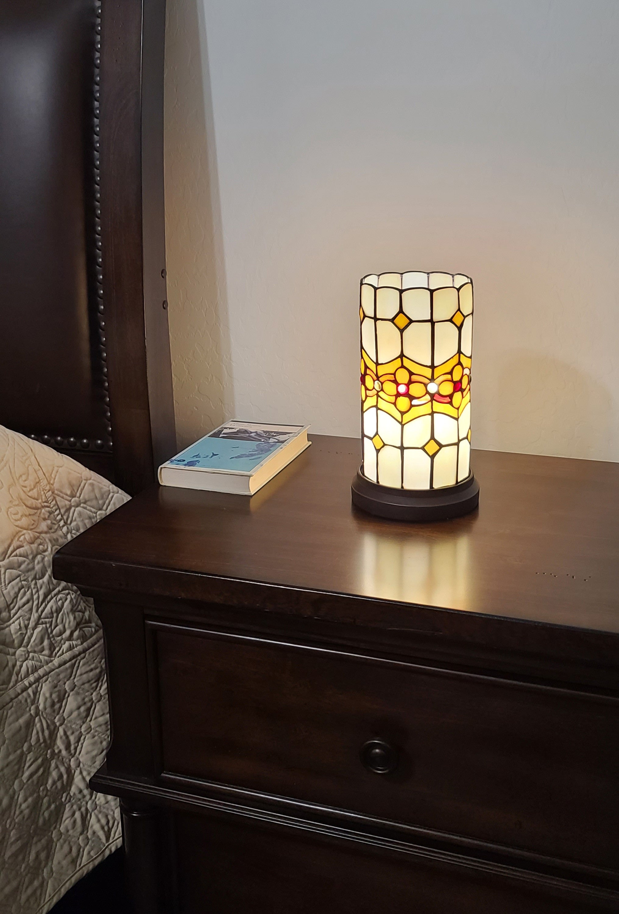 11" Tiffany Style Mosaic Tile Accent Table Lamp - Minihomy