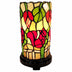 11" Tiffany Style Red Floral Accent Table Lamp - Minihomy