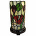 11" Tiffany Style Red Floral Accent Table Lamp - Minihomy