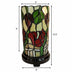 11" Tiffany Style Red Floral Accent Table Lamp - Minihomy