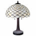 24" Stained Glass Two Light Jeweled Vintage Accent Table Lamp - Minihomy