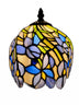 15" Tiffany Style Blue Floral Table Lamp - Minihomy