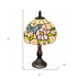 15" Tiffany Style Stained Glass Blue Butterfly Table Lamp - Minihomy