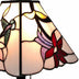 15" Tiffany Style Red Floral Hummingbird Table Lamp - Minihomy