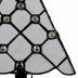 15" Tiffany Style White Stained Glass with Crystals Table Lamp - Minihomy