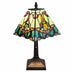 15" Tiffany Style Vintage Abstract Teal Table Lamp - Minihomy