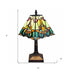 15" Tiffany Style Vintage Abstract Teal Table Lamp - Minihomy