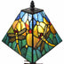 15" Tiffany Style Yellow Dragonflies Jeweled Table Lamp - Minihomy