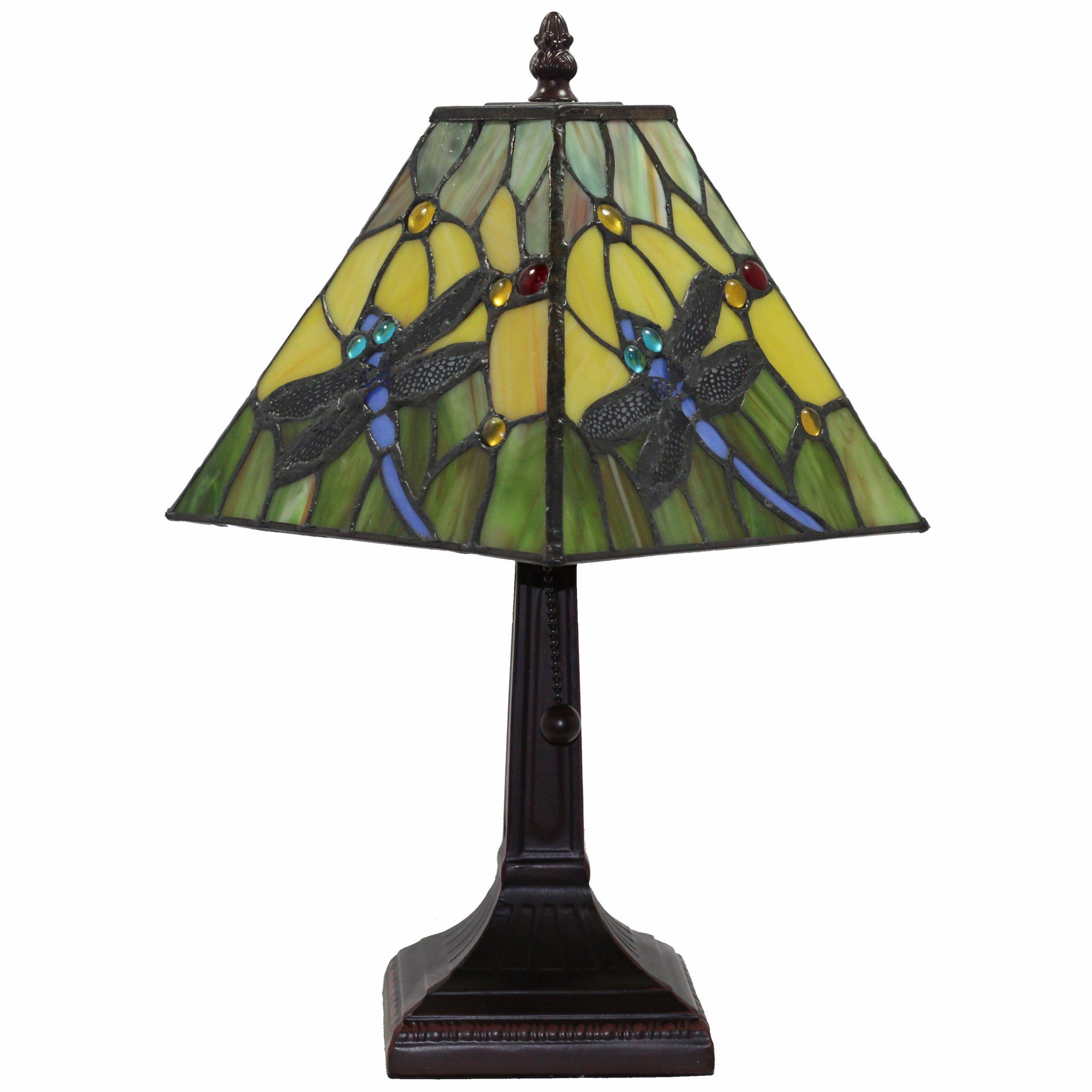 15" Tiffany Style Blue Dragonflies Table Lamp - Minihomy