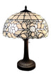 23" Stained Glass Two Light Jeweled Vintage Accent Table Lamp - Minihomy