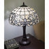 23" Stained Glass Two Light Flowery Vintage Accent Table Lamp - Minihomy