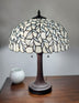 24" Stained Glass Leafy Vintage Accent Table Lamp - Minihomy