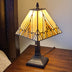 15" Tiffany Yellow and Amber Mission Style Table Lamp - Minihomy