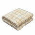 Brushed Check Tan Green Reversible Velvet and Sherpa Throw Blanket - Minihomy