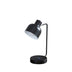 15" Black Metal Desk USB Table Lamp With Black Shade - Minihomy