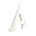 16" Distressed White Wash Wooden Initial Letter A Sculpture - Minihomy