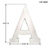 16" Distressed White Wash Wooden Initial Letter A Sculpture - Minihomy