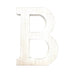 16" Distressed White Wash Wooden Initial Letter B Sculpture - Minihomy