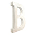 16" Distressed White Wash Wooden Initial Letter B Sculpture - Minihomy