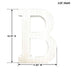 16" Distressed White Wash Wooden Initial Letter B Sculpture - Minihomy