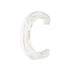 16" Distressed White Wash Wooden Initial Letter C Sculpture - Minihomy