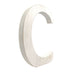 16" Distressed White Wash Wooden Initial Letter C Sculpture - Minihomy