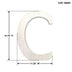 16" Distressed White Wash Wooden Initial Letter C Sculpture - Minihomy