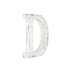 16" Distressed White Wash Wooden Initial Letter D Sculpture - Minihomy