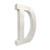 16" Distressed White Wash Wooden Initial Letter D Sculpture - Minihomy