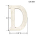 16" Distressed White Wash Wooden Initial Letter D Sculpture - Minihomy