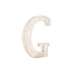 16" Distressed White Wash Wooden Initial Letter G Sculpture - Minihomy