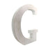 16" Distressed White Wash Wooden Initial Letter G Sculpture - Minihomy