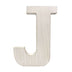 16" Distressed White Wash Wooden Initial Letter J Sculpture - Minihomy