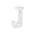 16" Distressed White Wash Wooden Initial Letter J Sculpture - Minihomy