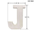 16" Distressed White Wash Wooden Initial Letter J Sculpture - Minihomy