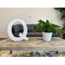 16" Distressed White Wash Wooden Initial Letter Q Sculpture - Minihomy