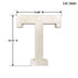 16" Distressed White Wash Wooden Initial Letter T Sculpture - Minihomy