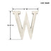 16" Distressed White Wash Wooden Initial Letter W Sculpture - Minihomy