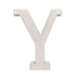 16" Distressed White Wash Wooden Initial Letter Y Sculpture - Minihomy