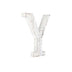 16" Distressed White Wash Wooden Initial Letter Y Sculpture - Minihomy