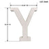 16" Distressed White Wash Wooden Initial Letter Y Sculpture - Minihomy