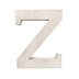 16" Distressed White Wash Wooden Initial Letter Z Sculpture - Minihomy