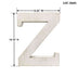 16" Distressed White Wash Wooden Initial Letter Z Sculpture - Minihomy