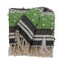 Beige And Black Woven Wool Solid Color Reversable Throw - Minihomy