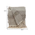 Beige Woven Wool Solid Color Reversable Throw - Minihomy