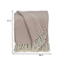 Pink Woven Cotton Solid Color Reversable Throw - Minihomy