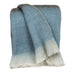 Blue And Black Woven Acrylic Solid Color Reversable Throw - Minihomy