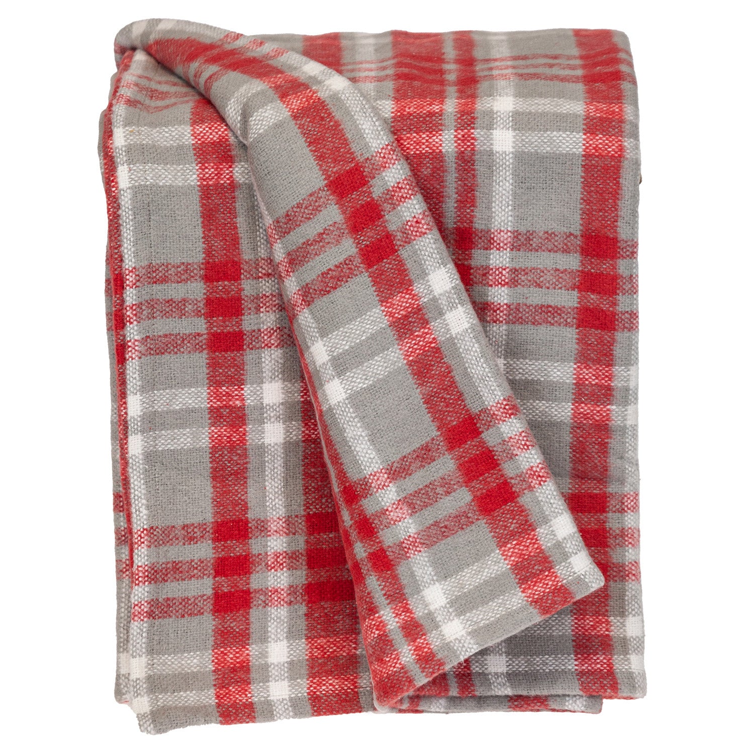 Parkland Collection Transitional Plaid Red Rectangle 50" x 65" Throw - Minihomy