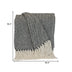 Parkland Collection Transitional Herringbone Black Rectangle 50" x 60" Throw - Minihomy