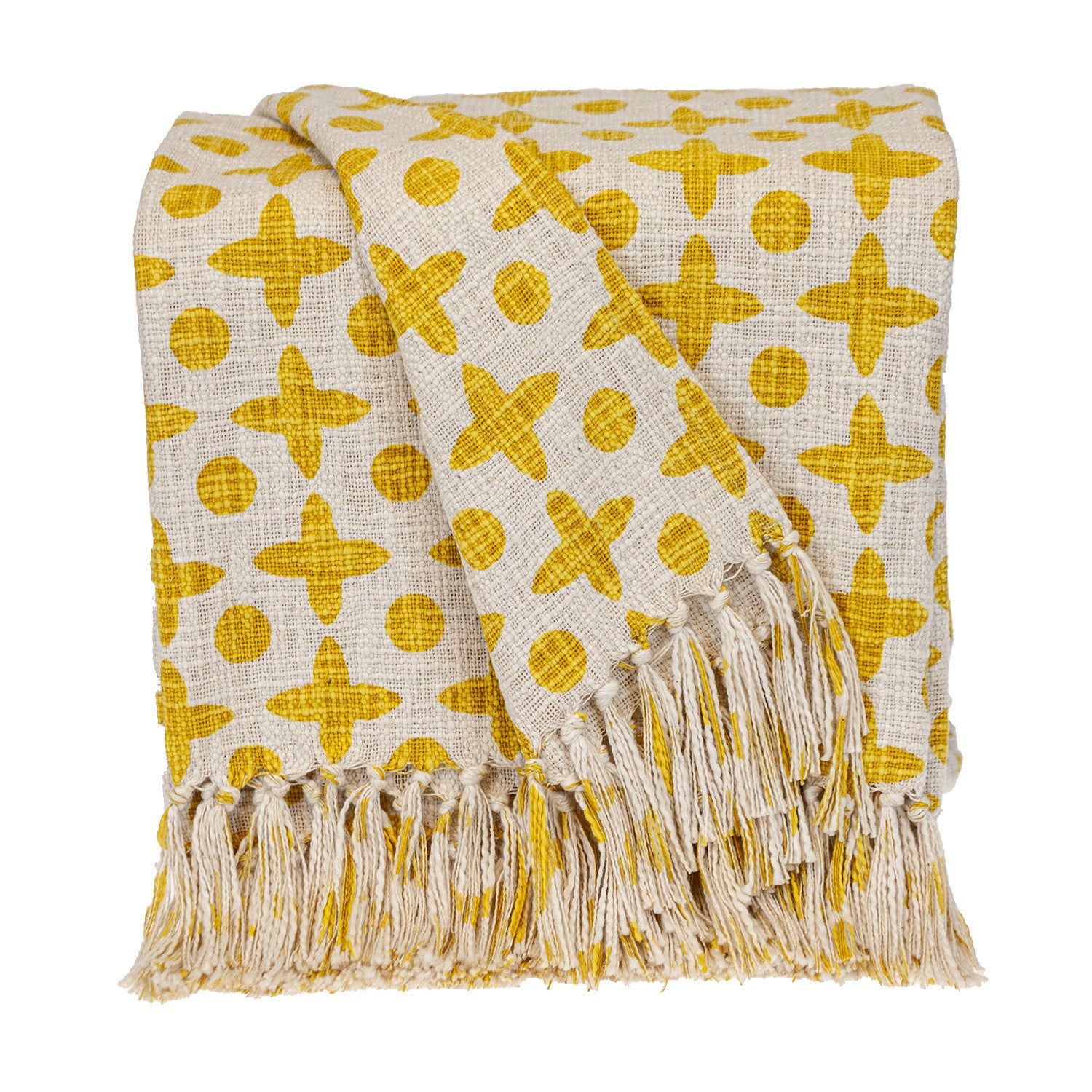 Parkland Collection Print Transitional Yellow Rectangle 50" x 60" Throw - Minihomy